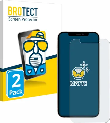 Produktbild von 2x BROTECT Schutzfolie für Apple iPhone 12 / 12 Pro Displayschutz Displayschutzfolie Folie Matt Entspiegelungsfolie