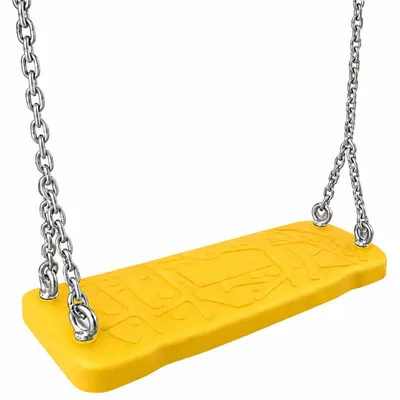 Produktbild von Gummischaukelsitz für Spielplatz – gelb, + Edelstahlkette