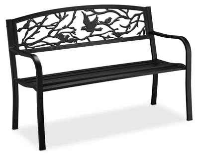 Immagine prodotto di panca da giardino relaxdays 10030989_46 metallo nero 127,0 cm