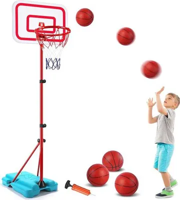 Immagine prodotto di Canestro da basket per esterni - Canestro da basket con supporto - Canestro da basket per bambini - Canestro da basket regolabile in altezza - da 88 a 190 cm