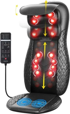 Productafbeelding van Famanu Shiatsu massageapparaat met warmte en vibratie - verstelbaar voor rug en nek