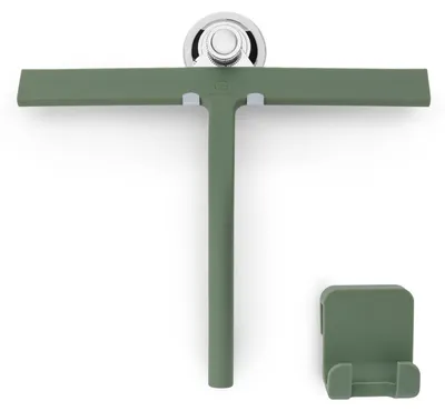 Produktbild von Gütewerk Duschabzieher, Silikon-Abzieher Dusche, Hygienischer Abzieher für Badezimmer, Duschwand & Fenster, Badezimmer Zubehör, 28cm Duschabzieher mit Halterung ohne Bohren
