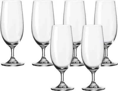 Produktbild von Leonardo Daily Bier-Gläser 6er Set, Tulpe mit gezogenem Stiel, spülmaschinenfeste Bier-Gläser mit gezogenem Stiel, Pils-Glas, Höhe 19 cm, 360 ml, 063318