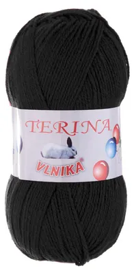 100g Terina Strickgarn Häkelgarn Wolle Acrylwolle pflegeleicht Farbwahl schwarz