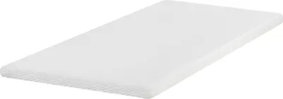 Obrázek produktu pro BELIANI Vrchní matrace bílá latexová pěna polyesterový potah 90 x 200 cm komfortní vrstva podložka