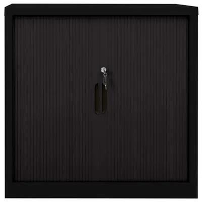 Immagine prodotto di Armadio con Ante Scorrevoli Nero 90x40x90cm in Acciaio