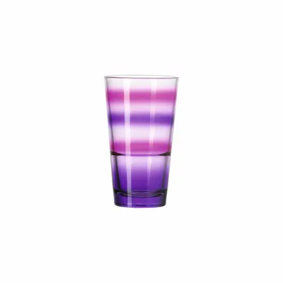 Obrázek produktu pro Leonardo sklenice na pití EVENT, sklenice na vodu, tumbler, sklo, fialový pruh, 240 ml, 012280