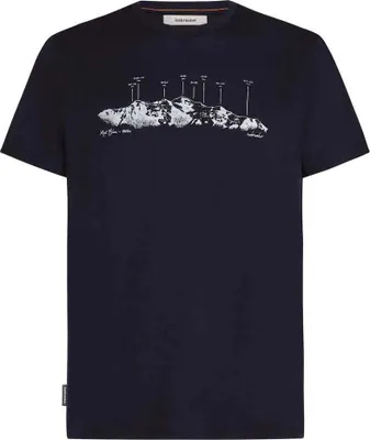 Produktbild von Icebreaker Merino 150 Tech Lite The Peaks Kurzarm-t-shirt Blau M Herren Blau M