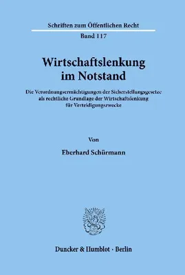 Produktbild von Wirtschaftslenkung im Notstand.