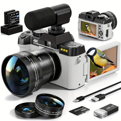 Zdjęcie produktu dla Aparat cyfrowy - kompaktowy aparat 4K - rozdzielczość 48 MP - zoom 16x - stabilizacja obrazu i Wi-Fi