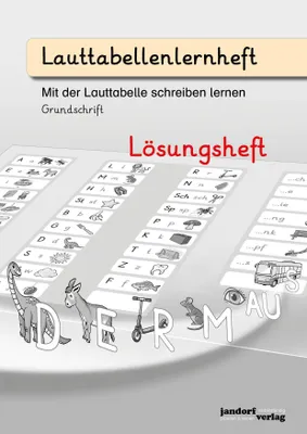 Produktbild von Lauttabellenlernheft (Grundschrift) (Lösungsheft)