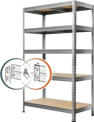 Obrázek produktu pro Kovový regál Kovona Praktik VRPRV1801204505P0001 1800x1200x450 mm 5 polic pozinkovaný