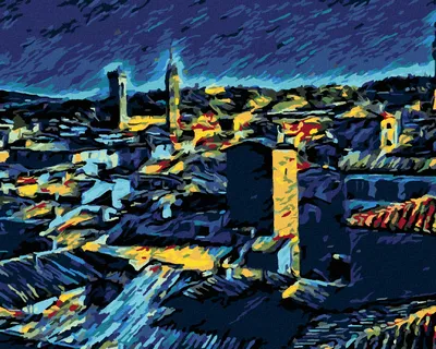 Produktbild von Zuty - Malen nach Zahlen - FLORENZ VON VAN GOGH, 40x50 cm, mit Keilrahmen (bereits gespannt)