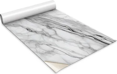 Produktbild von Selbstklebende Möbelfolie - Dekorationsfolie - Tischmöbel - Zuschneidbar - Heller Marmor Mit Schwarzen Adern - 100 x 50 cm