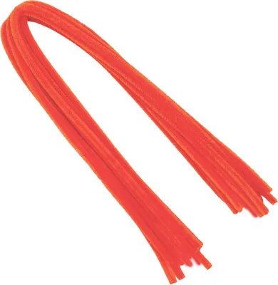 Image de CHENILLEDRAHT cure-pipe peluche fil de bricolage, 60 cm/10 pcs. orange