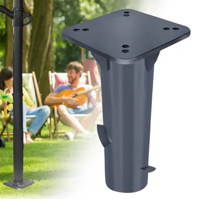 Produktbild von Bodenhülse für Ampelschirme Metall Dunkelgrau 16 x 16 cm