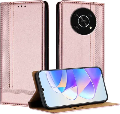 Produktbild von Handyhülle für Honor X9 Leder Flip Klappbare Schutzhülle mit Standfunktion Pink