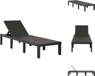 Obrázek produktu pro vidaXL Lehátko plastové antracit - Lehátka na opalování