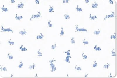 Produktbild von MuchoWow® Mauspad Mousepad Kaninchen - Muster - Hase 27x18 cm - Mousepads - Maus Mat - Pad - Mausunterlage - Büroartikel - Desk Matten