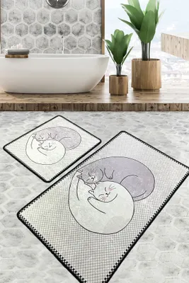 Image de Mijolnir, Katt- CHL5178, multicolore, tapis de bain, 700 g/m², 100 % velours