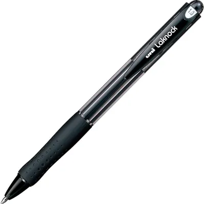 Image de stylo à bille rétractable uni-ball Laknock, noir, large