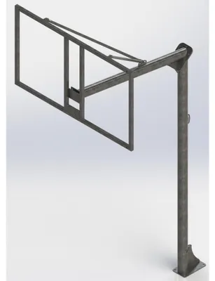 Immagine prodotto di Set Canestro Basket Zincato Con Tubo Da 114 Mm Fisso Con Base Di Ancoraggio - Senza Tabelloni Né Cerchi Multicolor