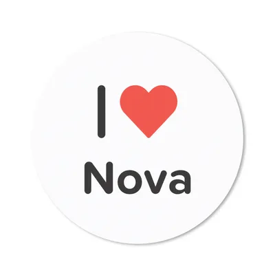 Produktbild von MuchoWow® Mauspad Mousepad Ich liebe - Nova - Girl 30x30 cm - Mousepads - Maus Mat - Pad - Mausunterlage - Tischunterlage - Schreibtischmatten