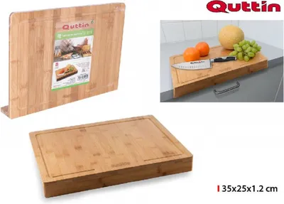 Image de Planche de cuisine en bambou Quttin (35 x 25 x 1,2 cm)