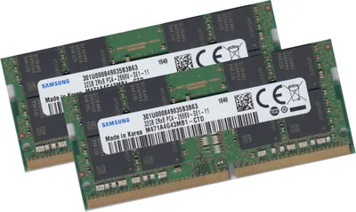 Produktbild von Samsung 64gb 2x 32Gb Ram DDR4 M471A4G43MB1-CTD 260Pin Notebook 260Pin 2666MHz
