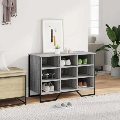 Produktbild von Schuhschrank für Haus und Garten, grau in Sonoma, 90 x 38 x 61,5 cm, Holzmöbel Wahl