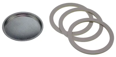 Obrázek produktu pro Těsnění a filtrační deska pro hliníkové konvice Bialetti. 12 šálků moka konvice.