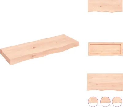 Produktbild von vidaXL Wandregal 80x30x(2-6) cm Massivholz Eiche Unbehandelt -  Wandregale