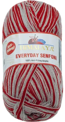 Produktbild von HiMALAYA EVERYDAY SENFONi - 100g / 196 m - Rot,Grau
