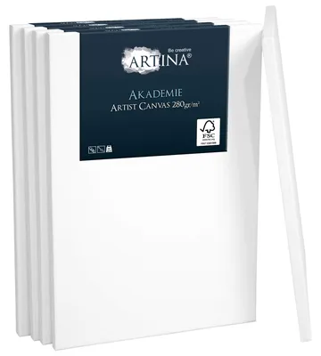 Produktbild von Artina Keilrahmen Leinwand Akademie, 60x80cm, 5er Set