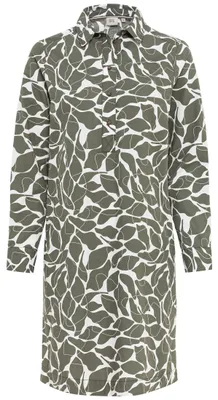 Immagine prodotto di Abito a trapezio da donna della marca camel active, color verde oliva e bianco, con maniche lunghe, taglia XL (abbigliamento donna)