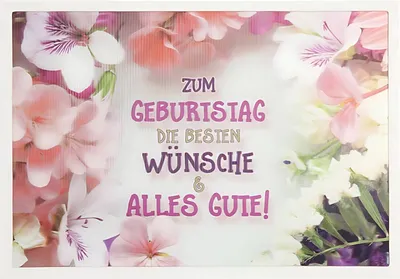 Produktbild von Depesche 3D Foto Klappkarte 031  Zum Geburtstag die besten Wünsche