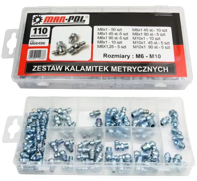 Obrázek produktu pro MAR-POL Sada 110 ks mazacích hlavic M66496