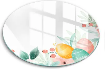 Produktbild von Glasschneideplatte - Herdabdeckplatte - fi30 cm -Schneidebrett - Spritzschutz - Ostern Ostereier