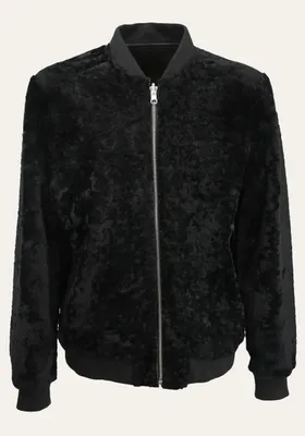 Produktbild von Wendbare leichte Shearling Felljacke Leif Schwarz Übergangsjacke - Größe: XXL