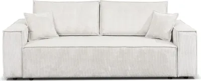 Produktbild von Couch Passio III mit Schlaffunktion und Bettkasten 250 cm Wohnlandschaft Schlafcouch Sofa Lieferung bis in die Wohnung (Poso 100 - beige)