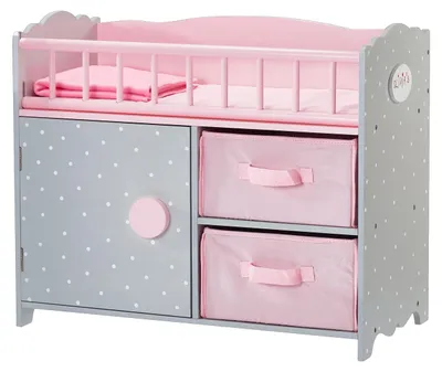 Produktbild von Olivias World 16 Zoll Babypuppen-Möbel Holz-Wickeltisch Storage TD-12390A