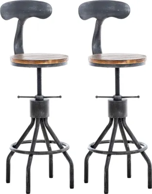Produktbild von 2er Set Barhocker Hanam antik silber