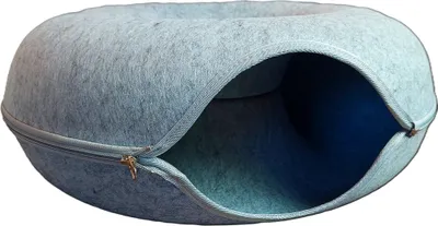 Produktbild von Katzenhöhle Katzenbett Tierhöhle mit Reißverschluss Katzentunnel Rund Filz