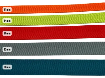 Productafbeelding van Katoenen keperband, 25 mm breed, 5 meter lang, zwart, voor knutselwerkzaamheden
