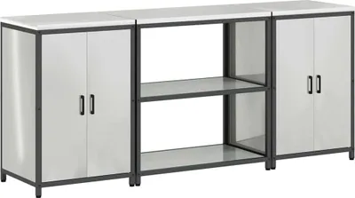 Productafbeelding van Keukenopslag set HATTEM 3 pcs Zilverkleurig