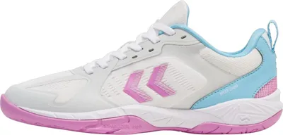 Produktbild von Hummel Speed Court Sportschuhe Hallenschuhe weiß/pink/blau 228236-3580, Schuhgröße:44.5 EU