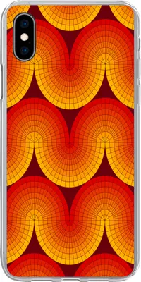 Produktbild von MuchoWow® Handyhülle Schutzhülle Hülle für Telefoonhoesje iPhone Xs Design - Retro - Rot - Abstrakt Silikon Softcase Handy Hülle - Handytasche