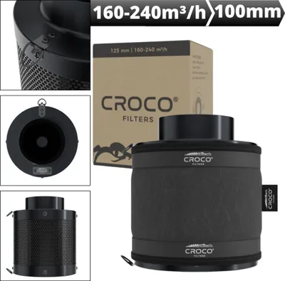 Produktbild von Aktivkohlefilter CROCO Black Filter 160-240 m³/h Ø100 mm Aktiv Kohle Grow-Filter