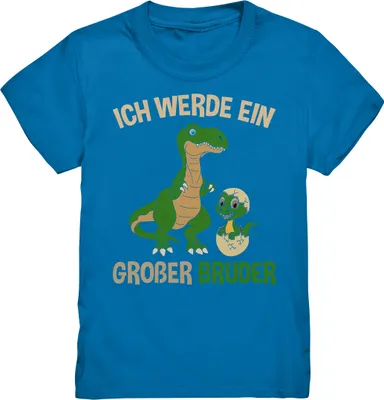 Produktbild von Trex Dino Großer Bruder Shirt – Royal Blue / 134/146 (9-11)