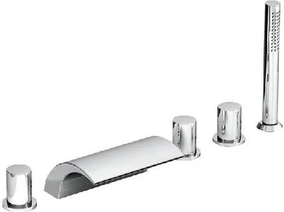Produktbild von Ravak Armaturen - Badewannenarmatur für Wannenrand, 5-Loch-Montage, Chrom X070060